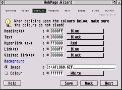 Screen shot of Web.Wizard