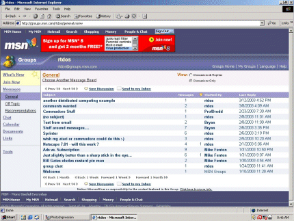 [Screen-shot: RTDOS discussion site]