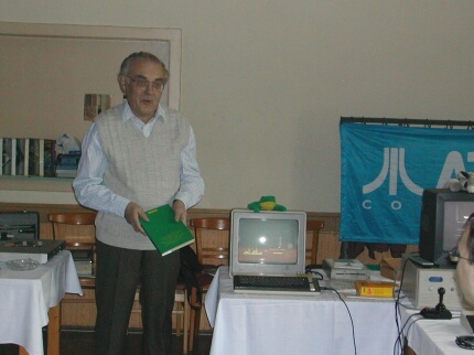 [Photo: Demonstration of language tutor software]