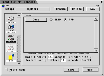 [Screen-shot: Log-in 1]