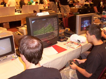 [Photo: Atari Jaguar players]