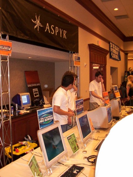 [Photo: Aspyr booth]