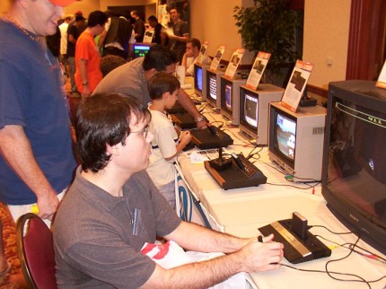 [Photo: AtariAge's 2600 consoles]