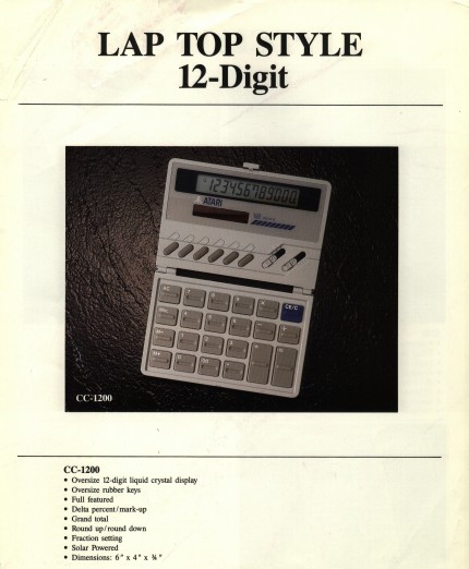 [Photo: 12-digit model]