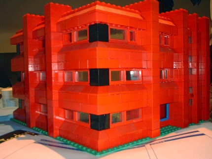 [Photo: Atari UK in Lego]