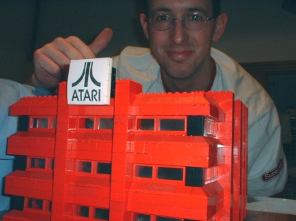 [Photo: Mike and the finished model]