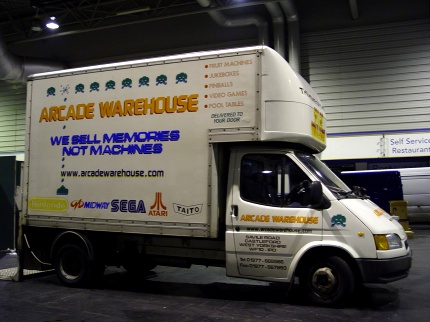 [Photo: Arcade cabinet van]