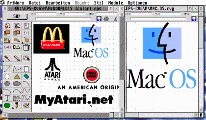 [Screen-shot: ArtWorx converting EPS]