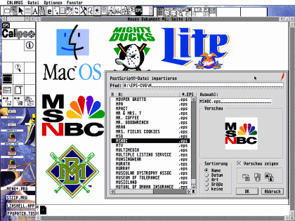 [Screen-shot: Calipso color logos]