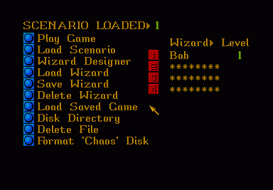 [Screen-shot: Options screen]