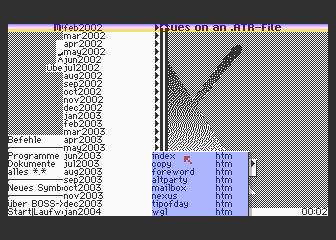 [Screen-shot: Index of MyAtari issues]