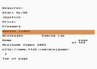 [Screen-shot: Useful links box]