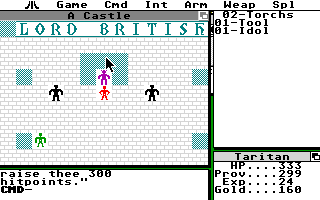 [Screen-shot: Castle for hit power)