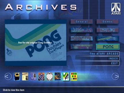 [Screen-shot: Pong archive material]