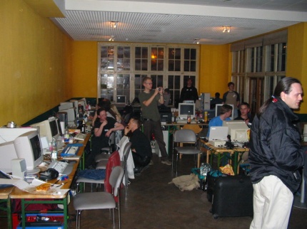 [Photo: Projector room]