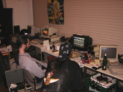 [Photo: Fox-1 and TWW playing games]