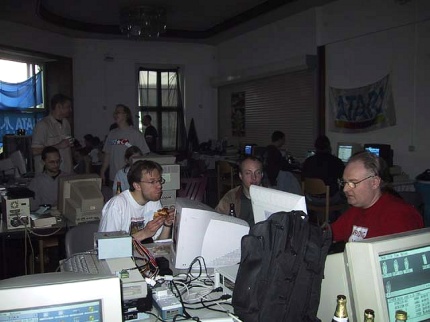 [Photo: CiH and company at work]