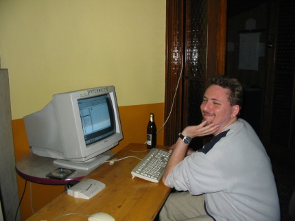 [Photo: Internet terminal]