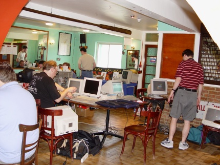 [Photo: The central table in the bar room]