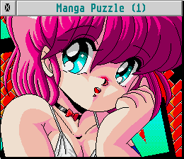 [Screen-shot: Manga Puzzle level 1 completed]