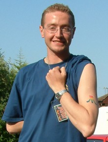 [Photo: Ryan Edwards... the ultimate Atari fan?!]