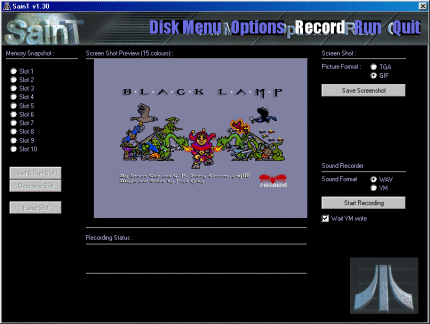 [Screen-shot: SainT's Record Menu]