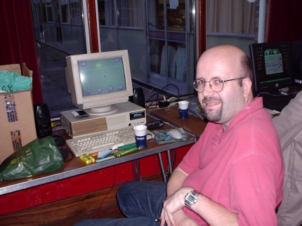 [Photo: James Haslam with his Falcon]