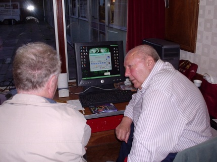 [Photo: Fred and his PC]