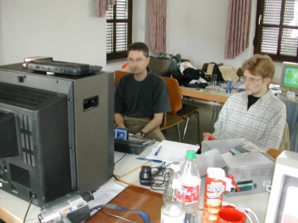 [Photo: Atari Tennis competition]