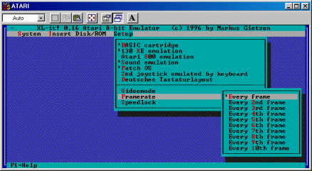 [Screen-shot: Options screen]