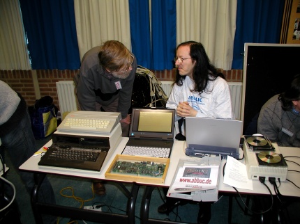 [Photo: Atari 1450XLD and ST Book]