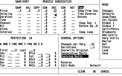 [Screen-shot: Swap-copy screen]