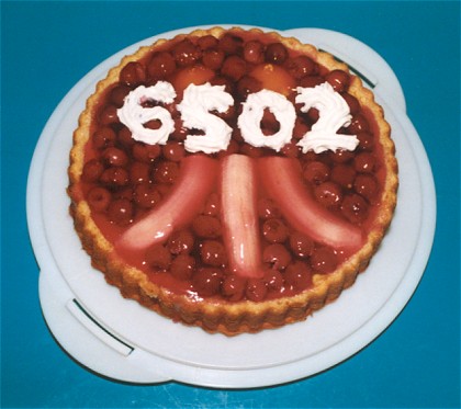 [Photo: Atari cake with cream!]