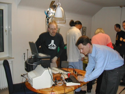 [Photo: Harry and Thomas setting up two-node MultiDash]