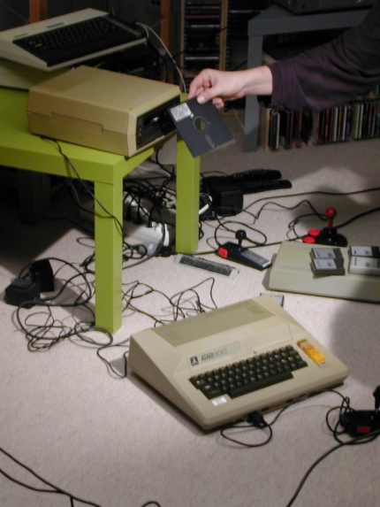 [Photo: Atari 800, camera, action!]