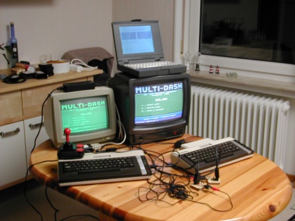 [Photo: MultiDash network game on the dining table]