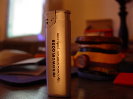 [Photo: Reservoir Gods lighter]