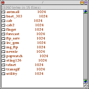 [Screen-shot: STE partition F from aFTP]