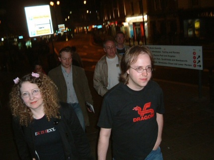 [Photo: Walking to the bar]