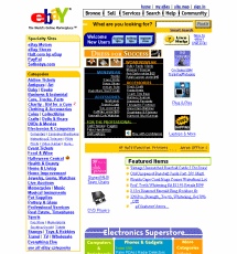[Screen-shot: eBay homepage]