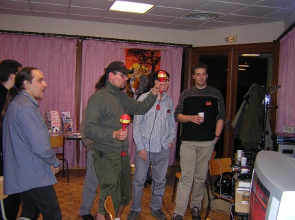 [Photo: Dreamcast gaming]