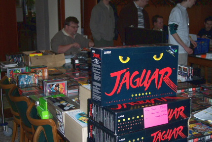[Photo: Nick Harlow eating lunch behind a pile of Jaguar boxes]