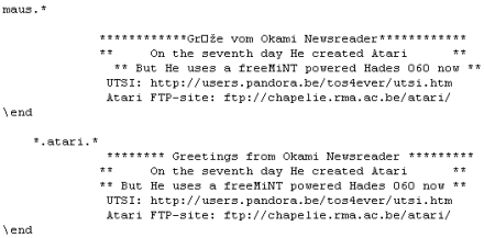 [Screen-shot: Contents of Martin's sig file]