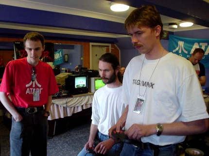 [Photo: Fox-1 and TXG battle on Tempest 2000]