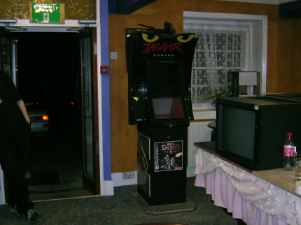 [Photo: Jaguar kiosk]