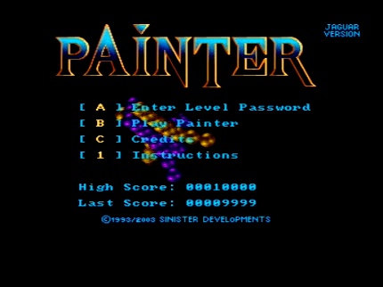 [Screen-shot: Painter title screen]