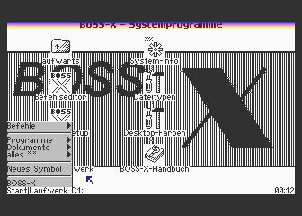 BOSS-X desktop with background picture