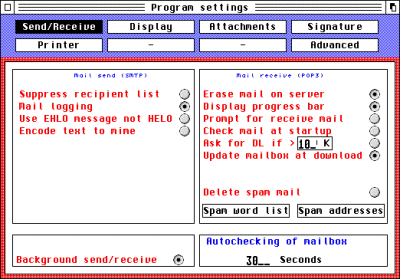 Screen shot of MyMail