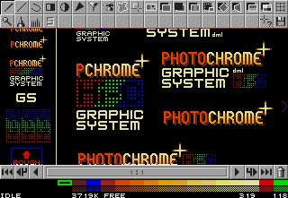 [Screen-shot: Chroma Studio ST, logo designs]