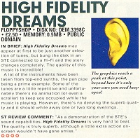 [Image: High Fidelity Dreams review from ST Review 11]
